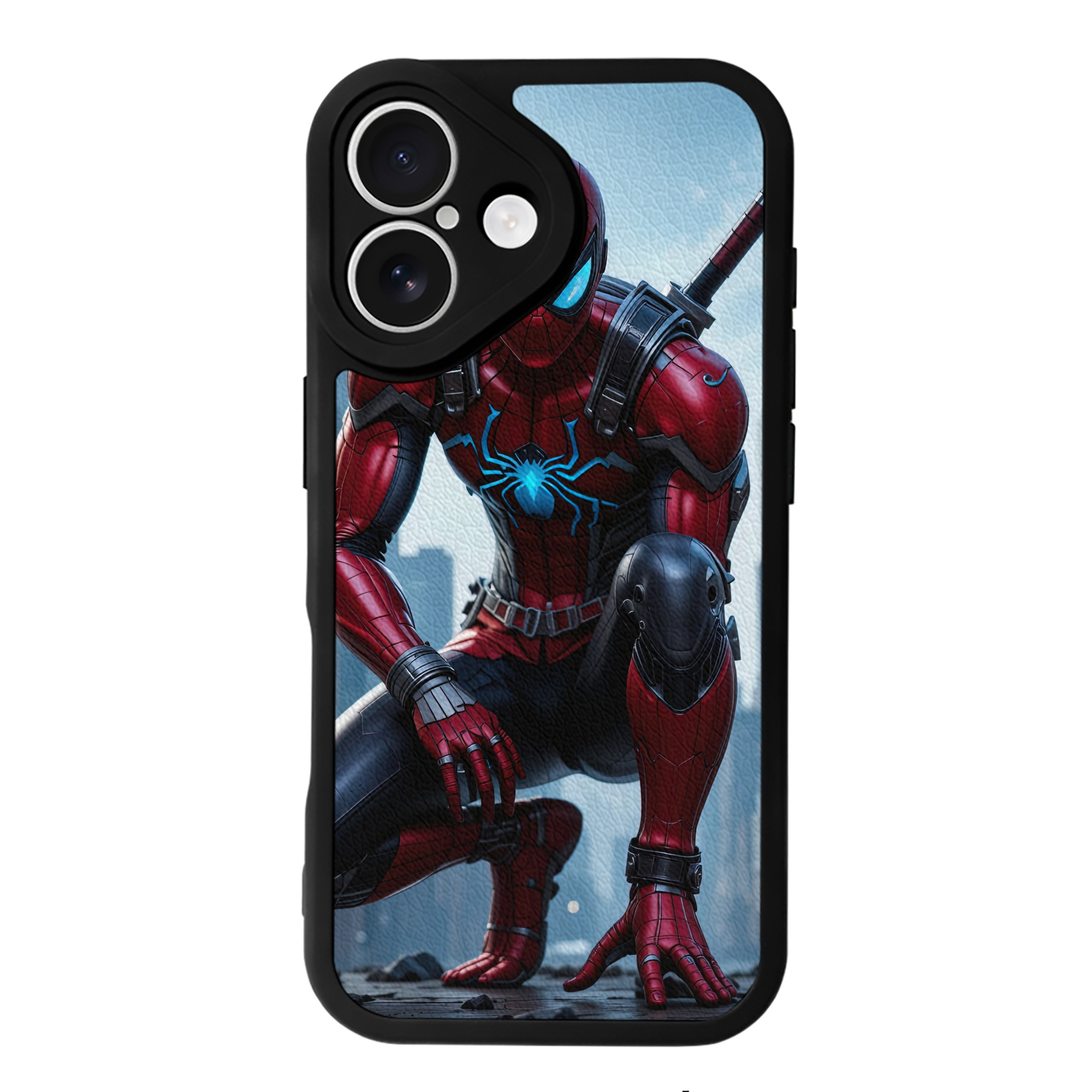 （画像用） Spider Man スパイダーマン 【iPhone 16シリーズ対応】シリコンスマホケース（レザー調） 材質：シリコン